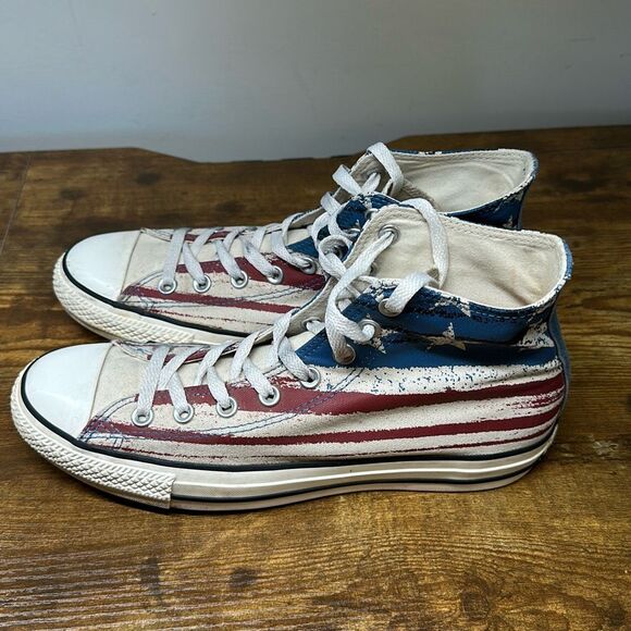 Converse All Star Natura USA Flag Patriotic Hi Tops Sneakers Shoes M 9 W 11 - Picture 5 of 9